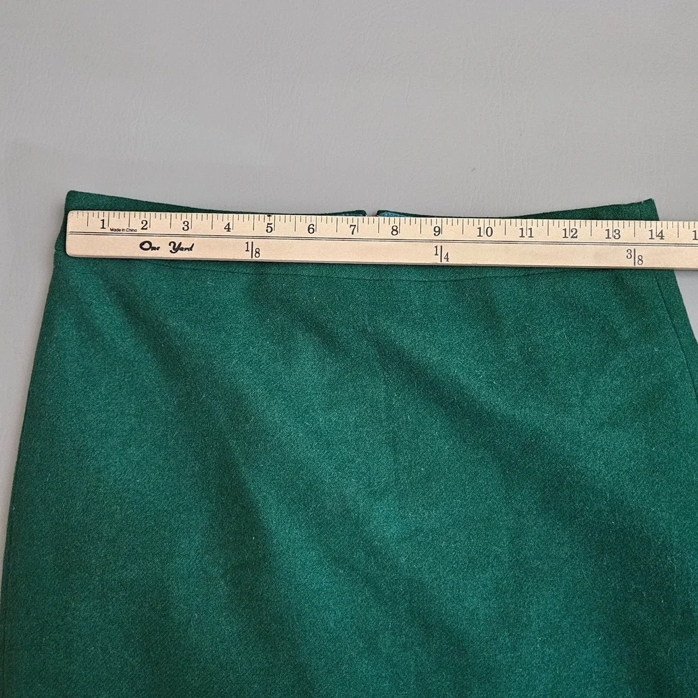 J. Crew Womens Green Wool Blend Pencil Skirt Size 0 Style 46575